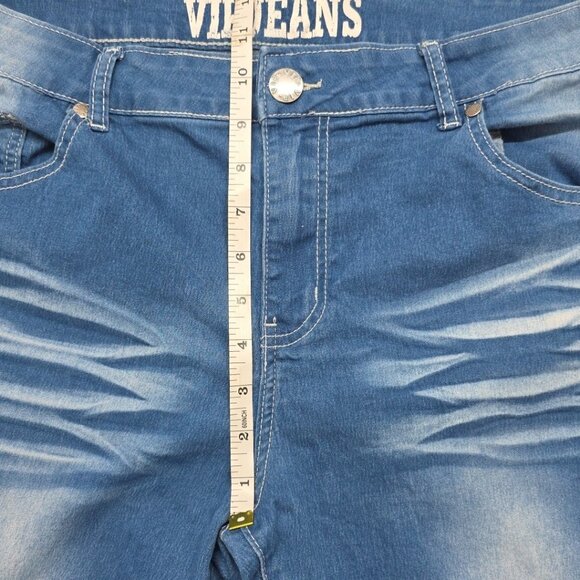 VIP JEANS Womens Size 16 Tall (Actual 35x30) Skinny Whiskering  EUC - Picture 10 of 12